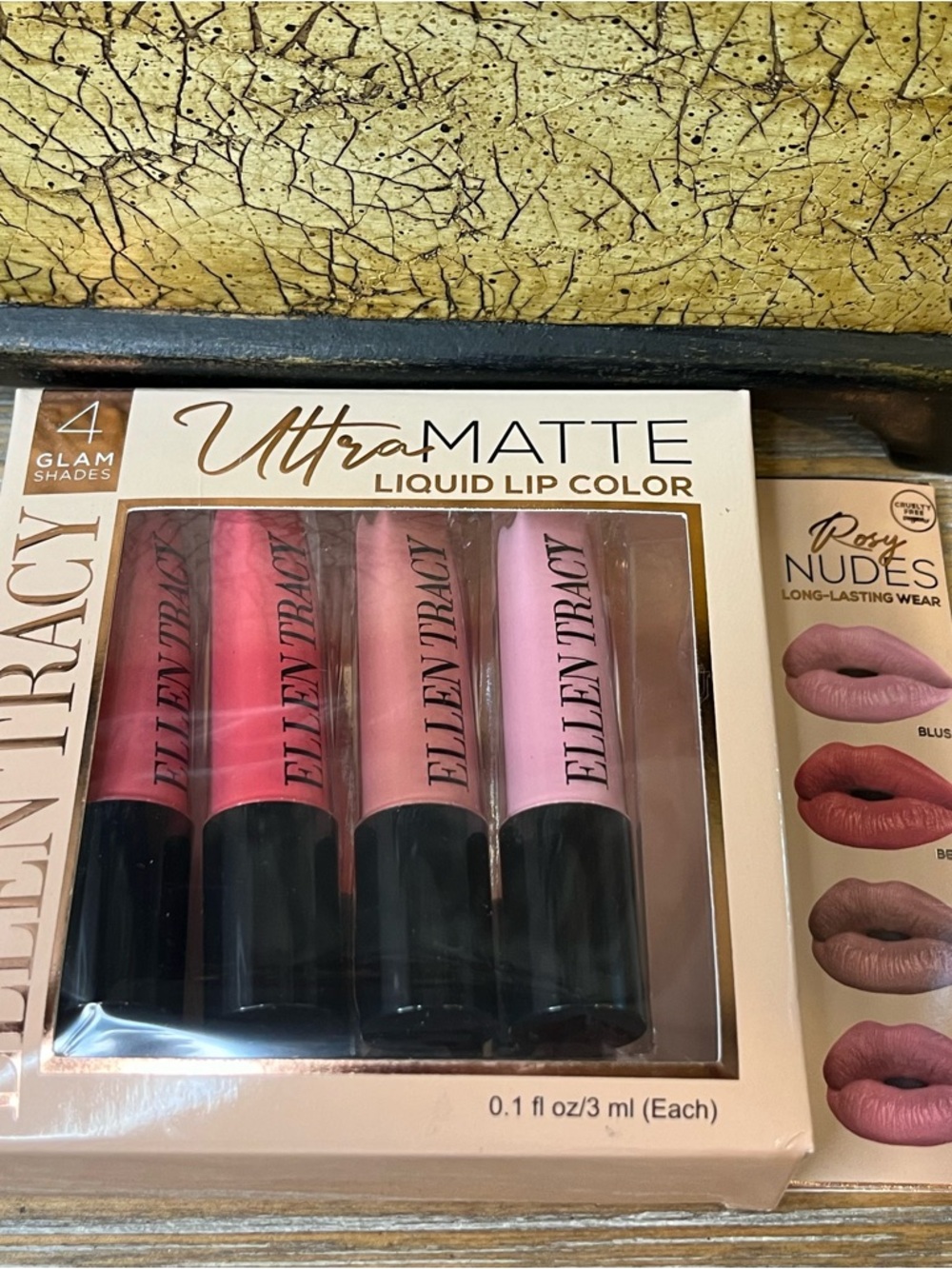 Ellen Tracy Rosy Nudes Ultra Matte Long Lasting Liquid Lip Color Set-4pc BNIB - Picture 3 of 3